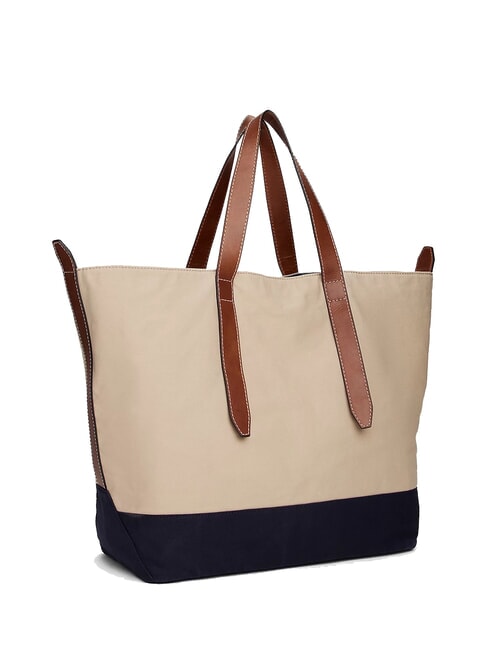 TH RUNAWAY Borsa da viaggio in tela classic beige - Borsoni