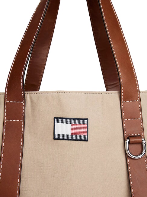 TH RUNAWAY Borsa da viaggio in tela classic beige - Borsoni