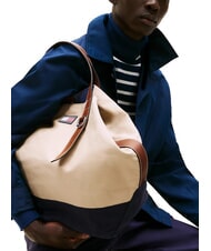 TOMMY HILFIGER TH RUNAWAY Borsa da viaggio in tela classic beige - Borsoni - 5