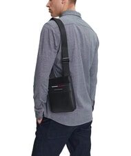 TOMMY HILFIGER TH FOUNDATION Borsello piccolo piatto in nylon black - Tracolle Uomo - 5