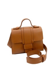 LESAC SABRINA Borsa a mano elegante in pelle dollaro cuoio scuro - Borse Donna - 2