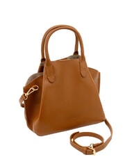 LESAC ALICE Borsa a mano in pelle con tracolla cuoio scuro - Borse Donna - 2