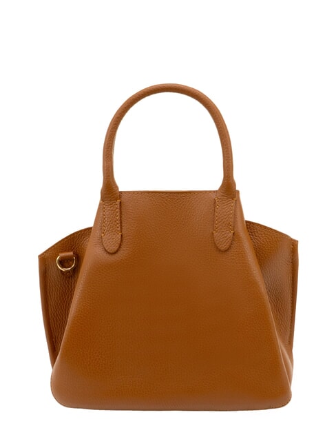 ALICE Borsa a mano in pelle con tracolla cuoio scuro - Borse Donna