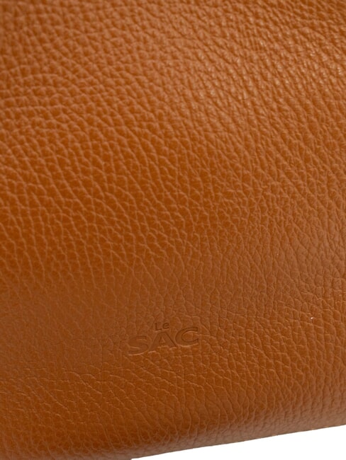 ALICE Borsa a mano in pelle con tracolla cuoio scuro - Borse Donna