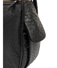 LESAC TRIO Zaino sacca in pelle stampa struzzo nero struzzo - Borse Donna - 7