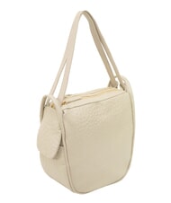 LESAC TRIO Zaino sacca in pelle stampa struzzo bianco struzzo - Borse Donna - 3
