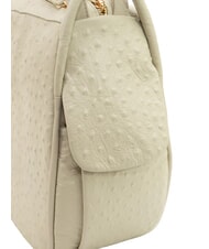 LESAC TRIO Zaino sacca in pelle stampa struzzo bianco struzzo - Borse Donna - 7