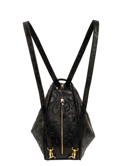 TRIO Zaino sacca in pelle damascata nero damascato - Borse Donna