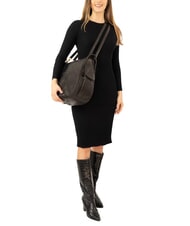 LESAC TRIO Zaino sacca in pelle damascata nero damascato - Borse Donna - 5