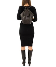 LESAC TRIO Zaino sacca in pelle damascata nero damascato - Borse Donna - 6