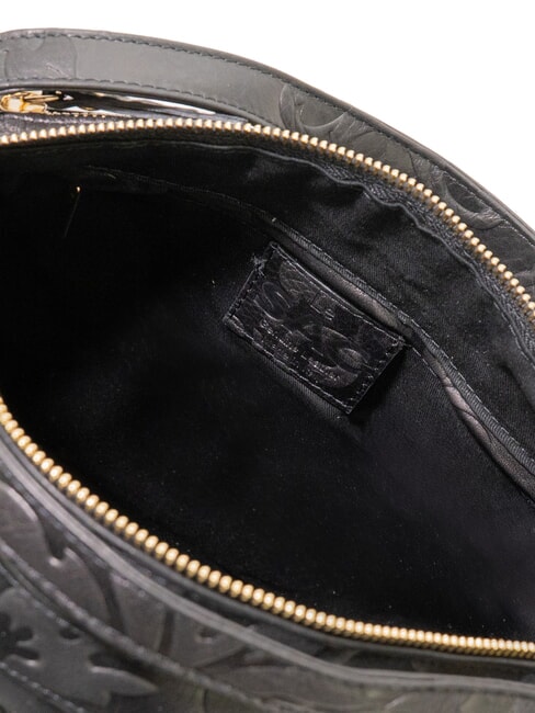 TRIO Zaino sacca in pelle damascata nero damascato - Borse Donna