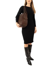 LESAC TRIO Zaino sacca in pelle nappa caffe - Borse Donna - 4