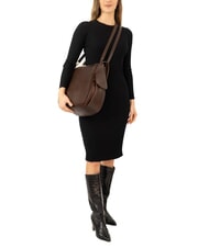 LESAC TRIO Zaino sacca in pelle nappa caffe - Borse Donna - 5