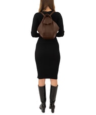 LESAC TRIO Zaino sacca in pelle nappa caffe - Borse Donna - 6