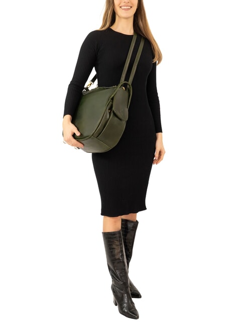 TRIO Zaino sacca in pelle nappa verde - Borse Donna