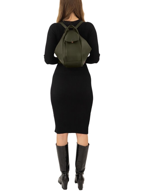 TRIO Zaino sacca in pelle nappa verde - Borse Donna