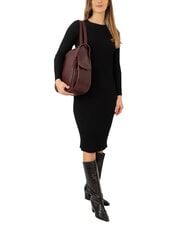 LESAC TRIO Zaino sacca in pelle nappa bordeaux scuro - Borse Donna - 4