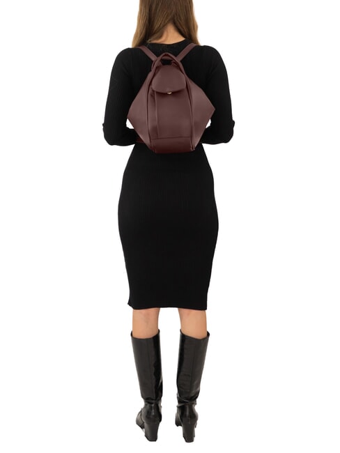 TRIO Zaino sacca in pelle nappa bordeaux scuro - Borse Donna