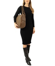 LESAC TRIO Zaino sacca in pelle nappa tortora - Borse Donna - 4