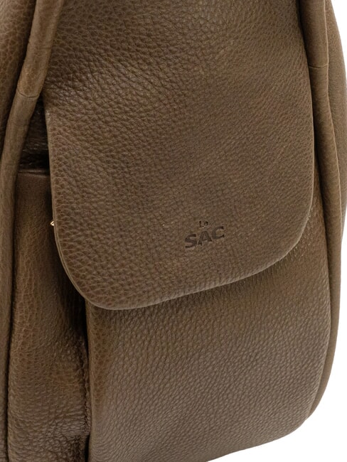 TRIO Zaino sacca in pelle nappa tortora - Borse Donna