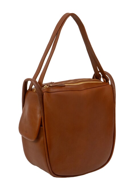 TRIO Zaino sacca in pelle nappa cuoio - Borse Donna