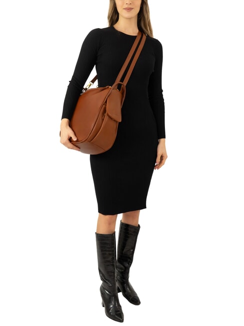 TRIO Zaino sacca in pelle nappa cuoio - Borse Donna