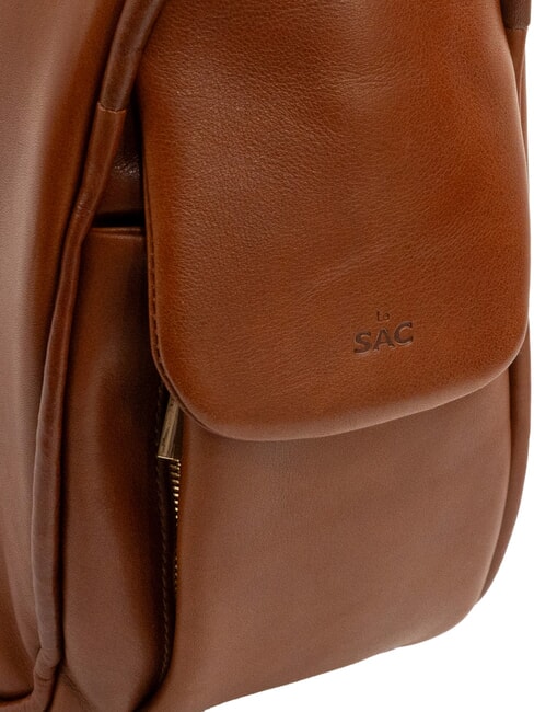 TRIO Zaino sacca in pelle nappa cuoio - Borse Donna