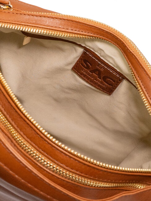 TRIO Zaino sacca in pelle nappa cuoio - Borse Donna