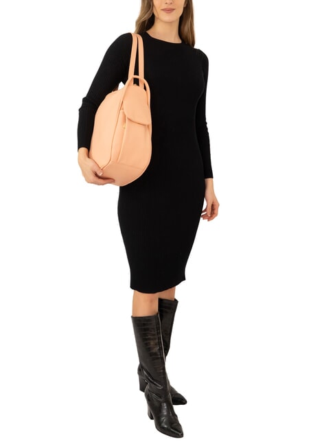 TRIO Zaino sacca in pelle nappa pesca - Borse Donna