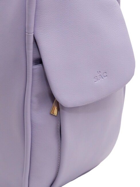 TRIO Zaino sacca in pelle nappa lavanda - Borse Donna