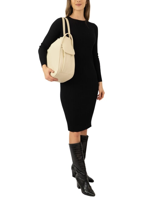 TRIO Zaino sacca in pelle nappa avorio - Borse Donna