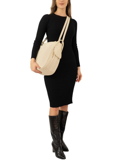 TRIO Zaino sacca in pelle nappa avorio - Borse Donna