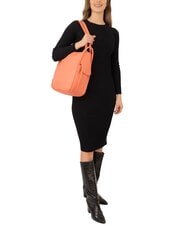 LESAC TRIO Zaino sacca in pelle nappa corallo - Borse Donna - 4