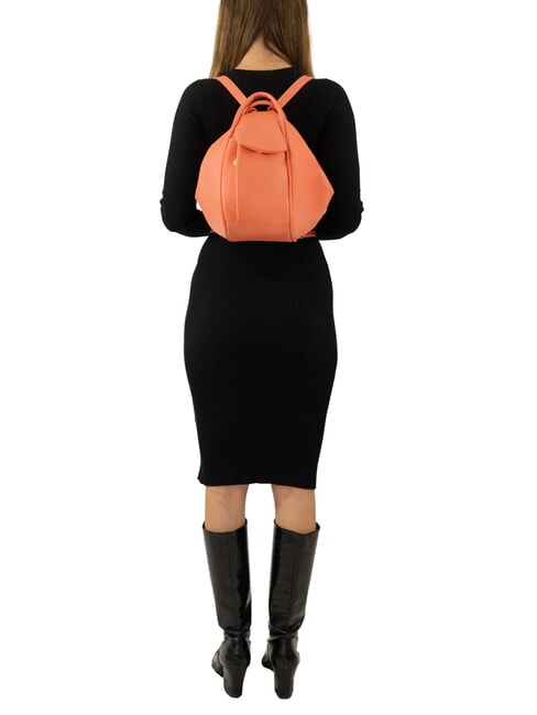 TRIO Zaino sacca in pelle nappa corallo - Borse Donna