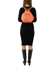 LESAC TRIO Zaino sacca in pelle nappa corallo - Borse Donna - 6