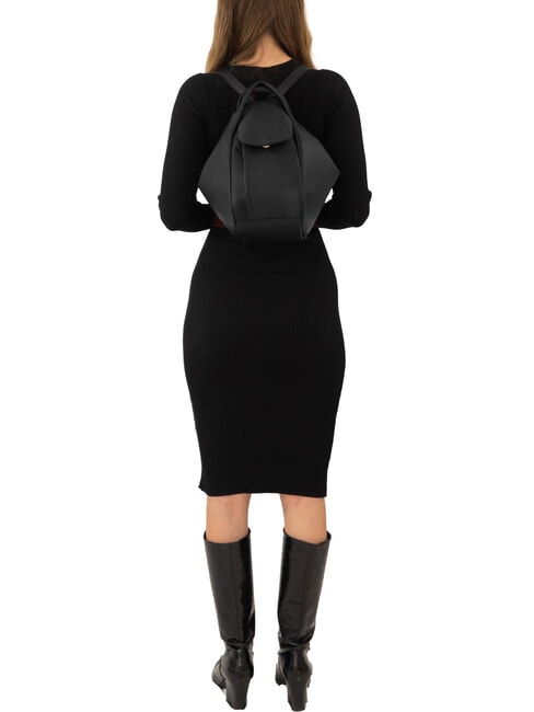 TRIO Zaino sacca in pelle nappa nero - Borse Donna