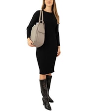 LESAC TRIO Zaino sacca in pelle nappa grigio - Borse Donna - 4