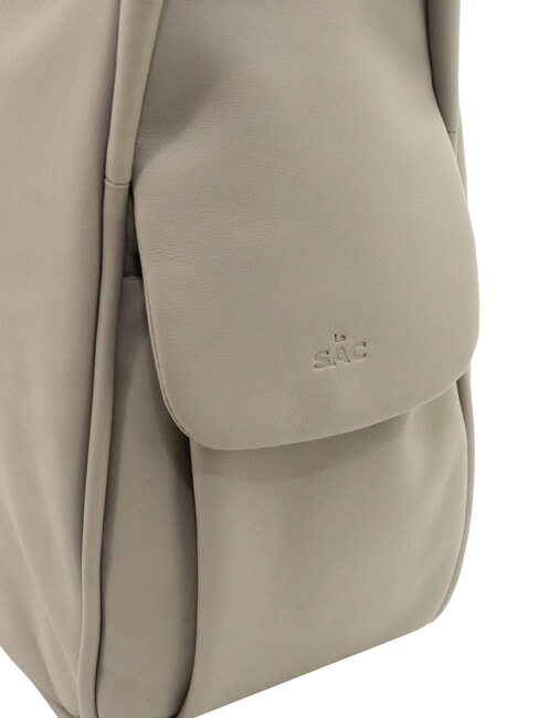 TRIO Zaino sacca in pelle nappa grigio - Borse Donna