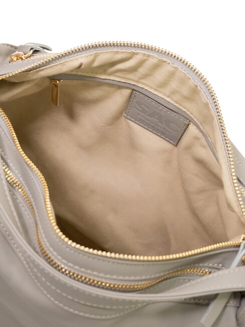 TRIO Zaino sacca in pelle nappa grigio - Borse Donna