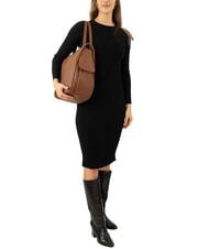 LESAC TRIO Zaino sacca in pelle nappa cioccolato - Borse Donna - 4