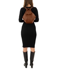 LESAC TRIO Zaino sacca in pelle nappa cioccolato - Borse Donna - 6