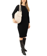 LESAC TRIO Zaino sacca in pelle nappa rosa polvere - Borse Donna - 4