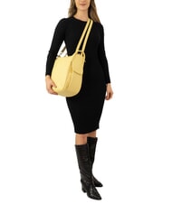 LESAC TRIO Zaino sacca in pelle nappa giallo - Borse Donna - 5