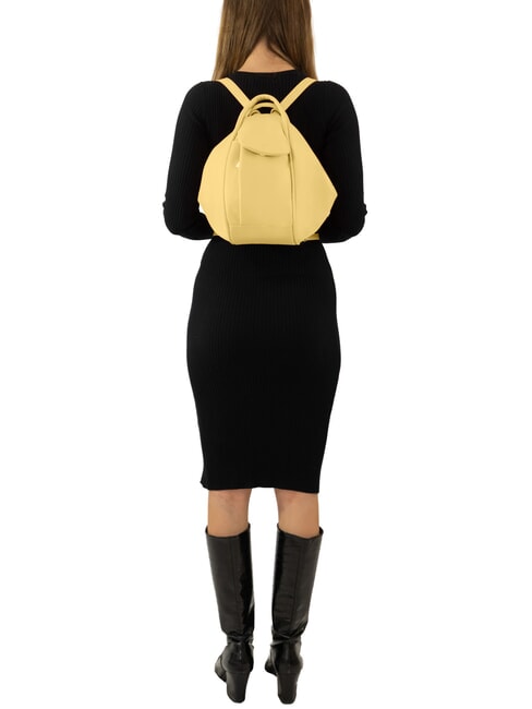 TRIO Zaino sacca in pelle nappa giallo - Borse Donna