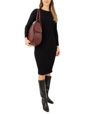 LESAC TRIO Zaino sacca in pelle nappa vinaccia - Borse Donna - 4