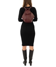 LESAC TRIO Zaino sacca in pelle nappa vinaccia - Borse Donna - 6