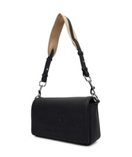 LOVE MOSCHINO SIGNATURE LOVE Borsa a spalla con patta Nero - Borse Donna - 2
