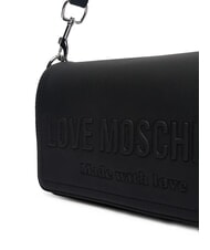 LOVE MOSCHINO SIGNATURE LOVE Borsa a spalla con patta Nero - Borse Donna - 3
