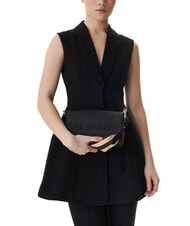 LOVE MOSCHINO SIGNATURE LOVE Borsa a spalla con patta Nero - Borse Donna - 4