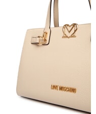 LOVE MOSCHINO SOFT SCULPT Borsa a mano con tracolla avorio - Borse Donna - 3
